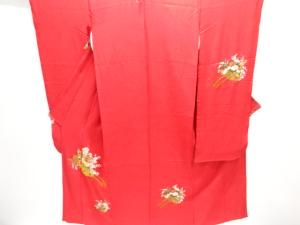 花車模様刺繍振袖（重ね衿付き）